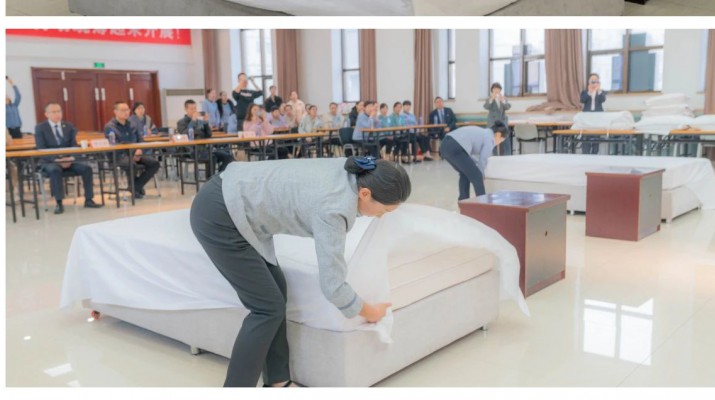 三抓三促进行时丨可提现的电玩城旗下酒店角逐中式铺床技能大赛